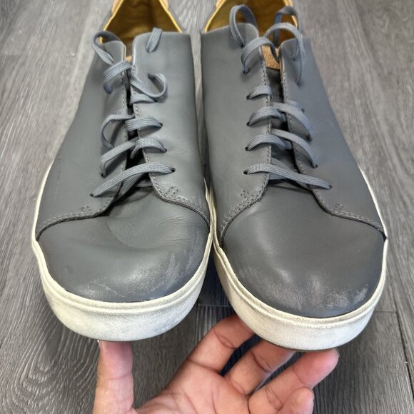 Olukai Lae\'ahi Li \'Ili Leather Lace Up Shoes Sneakers Gray Mens Size 14 main image 7